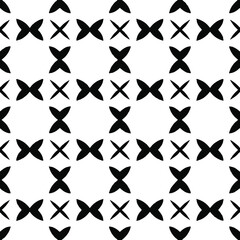 Geometric vector pattern with Black and white colors. Seamless abstract ornament for wallpapers and backgrounds.