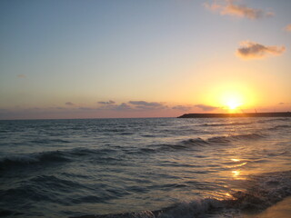 sunset over the sea