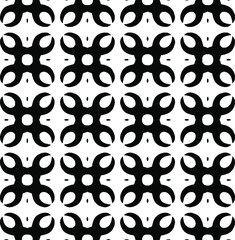 Geometric vector pattern with Black and white colors. Seamless abstract ornament for wallpapers and backgrounds.