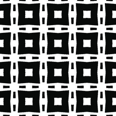 Geometric vector pattern with Black and white colors. Seamless abstract ornament for wallpapers and backgrounds.