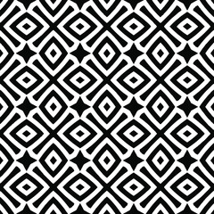 Geometric vector pattern with Black and white colors. Seamless abstract ornament for wallpapers and backgrounds.