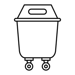 Vector Recycle Bin Outline Icon Design