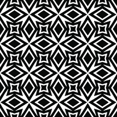 Geometric vector pattern with Black and white colors. Seamless abstract ornament for wallpapers and backgrounds.