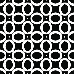 Geometric vector pattern with Black and white colors. Seamless abstract ornament for wallpapers and backgrounds.