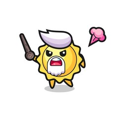 cute sun grandpa is getting angry