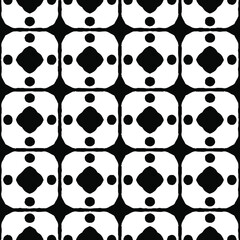 Geometric vector pattern with Black and white colors. Seamless abstract ornament for wallpapers and backgrounds.