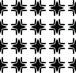 Geometric vector pattern with Black and white colors. Seamless abstract ornament for wallpapers and backgrounds.