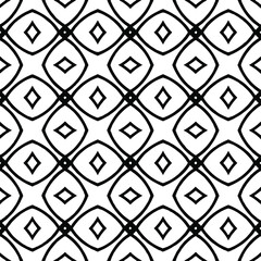 Geometric vector pattern with Black and white colors. Seamless abstract ornament for wallpapers and backgrounds.