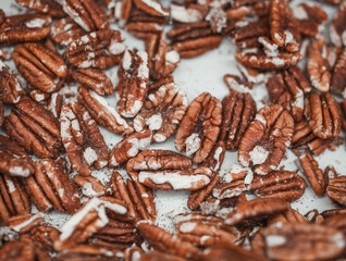 lots of dried fruits and nuts, delicious healthy food, walnuts