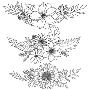 Hand sketched vector vintage elements. Wild and free. Ideal for invitations, greeting cards, quotes, blogs, Wedding Frames, posters and more.