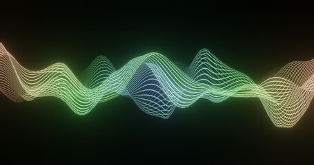 Abstract Particles background. 3D Wavy Surface Background. A Beautiful Audio Visualizer.