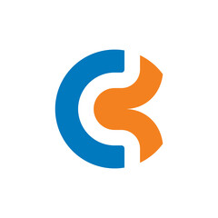 Initial letter CK or KC logo icon design - Vector