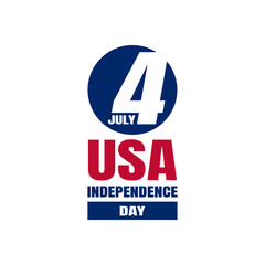 4 july independence day of USA vector image