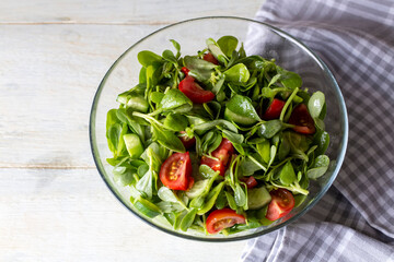 Healthy diet salad; Purslane Salad