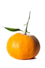 Mandarin, tangerine fruit and segments isolated on white background.
