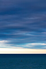 mediterranean sea on the coast of girona a blue summer day
