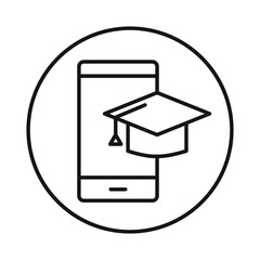 mobile learning icons. mobile learning symbol vector elements for infographic web.