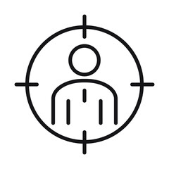 target candidate icons. target candidate symbol vector elements for infographic web.