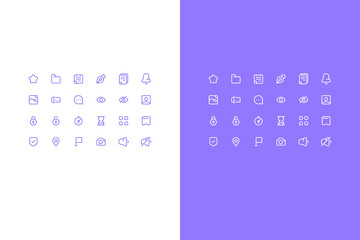 set of simple vector office icons
