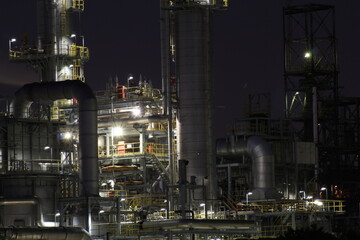 四日市の工場夜景　大正橋