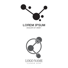 Molecule symbol logo template vector illustration design