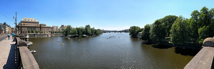 Fototapeta premium confluence of rivers in Prague