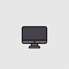 Vector illustration of pc monitor icon