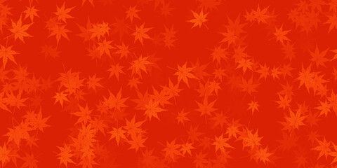 Naklejka na ściany i meble 秋の紅葉背景素材シームレス