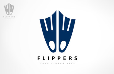 Flippers logo vector. Diving design. © Natalia Iachimova