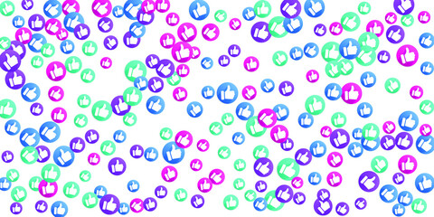 Thumbs up isolated vector like social media sign symbols. Recommendation icons