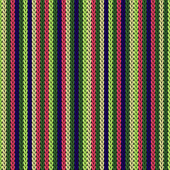 Natural vertical stripes knitted texture geometric seamless pattern.