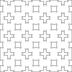 Geometric vector pattern with Black and white colors. abstract ornament for wallpapers and backgrounds.