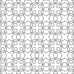 Geometric vector pattern with Black and white colors. abstract ornament for wallpapers and backgrounds.