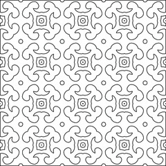 Geometric vector pattern with Black and white colors. abstract ornament for wallpapers and backgrounds.