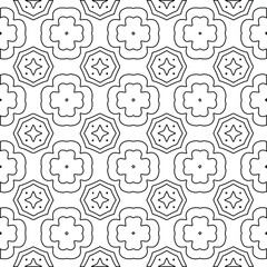 Geometric vector pattern with Black and white colors. abstract ornament for wallpapers and backgrounds.