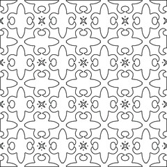 Geometric vector pattern with Black and white colors. abstract ornament for wallpapers and backgrounds.
