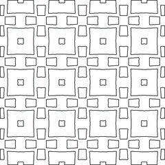 Geometric vector pattern with Black and white colors. abstract ornament for wallpapers and backgrounds.