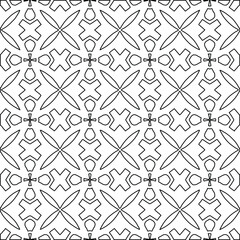 Geometric vector pattern with Black and white colors. abstract ornament for wallpapers and backgrounds.
