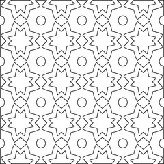 Geometric vector pattern with Black and white colors. abstract ornament for wallpapers and backgrounds.