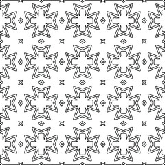 Geometric vector pattern with Black and white colors. abstract ornament for wallpapers and backgrounds.