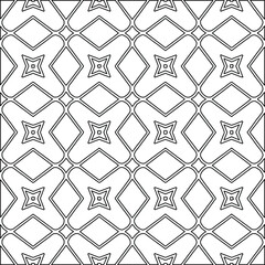 Geometric vector pattern with Black and white colors. abstract ornament for wallpapers and backgrounds.