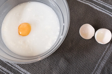 eggs and flour