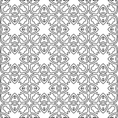 Geometric vector pattern with Black and white colors. abstract ornament for wallpapers and backgrounds.