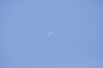 sky , sky background and half moon