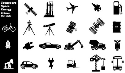 Transport, espace et énergie en 20 icônes, collection