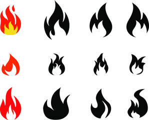 Fire flame vector illustration. Fire flame icon 