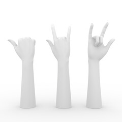 mockup hand make symbol like and love