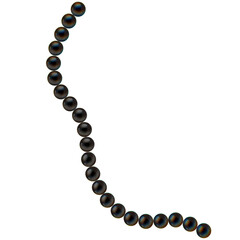 Pearl jewelry on white background. Fashion illustration. Jewelry illustration.