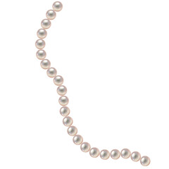 Obraz premium Pearl jewelry on white background. Fashion illustration. Jewelry illustration.