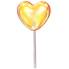 Abstract lollipop heart. Cute colorful illustration. Candy illustration